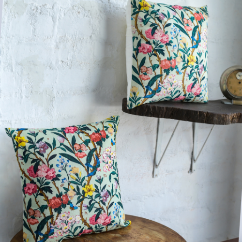 Okrasna prevleka 45x45 – bogat cvetlični potisk - Image 2