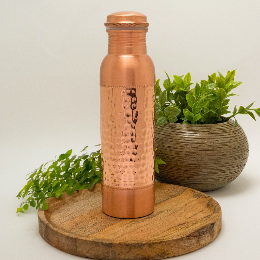 Bakrena steklenica polkovana/ bakrenka 1L - Image 2