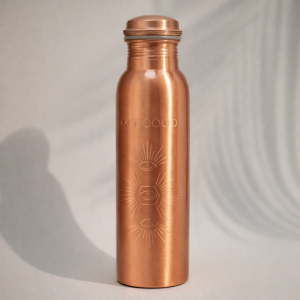 Bakrena steklenica gravura sonca 950mL