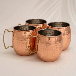 Bakrena skodelica set 4 (notranjost iz niklja)